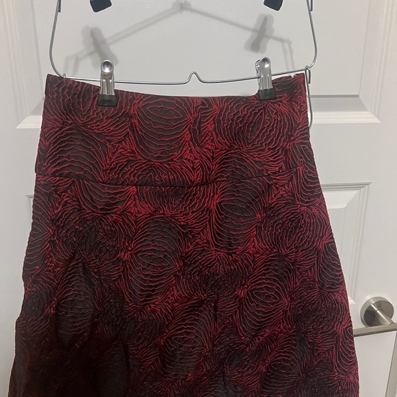 Black and Red Ann Taylor midi skirt - Picture 4 of 5